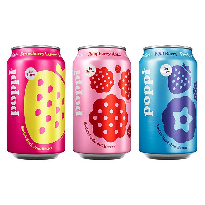 poppi Prebiotic Soda Tastemakers Variety 12 fl. oz., 15 pk - Image 4