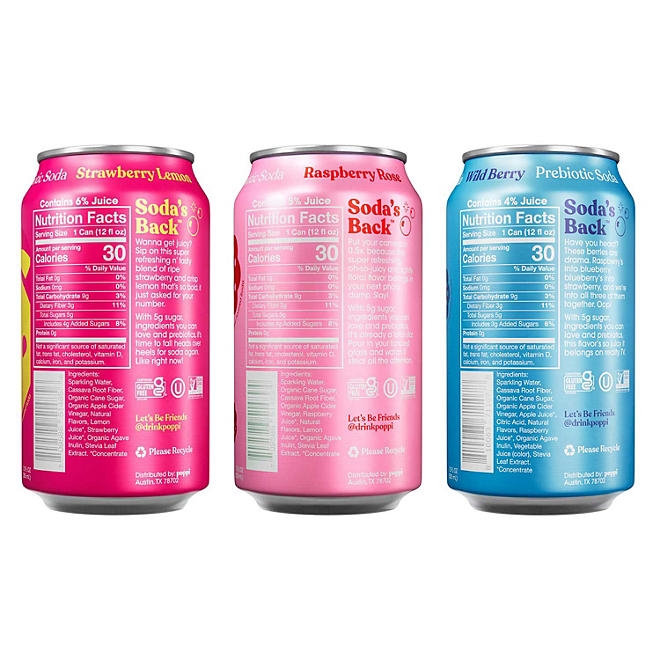 poppi Prebiotic Soda Tastemakers Variety 12 fl. oz., 15 pk - Image 5