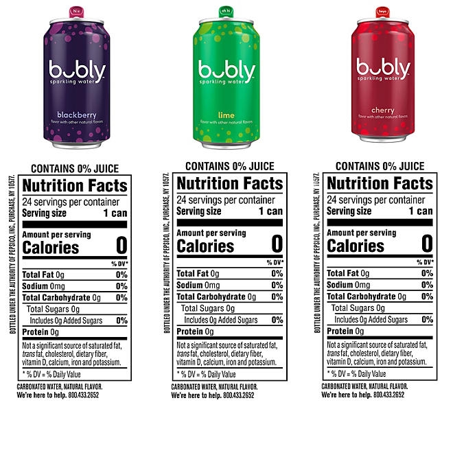 bubly Sparkling Water Variety Pack, 12 fl. oz., 24 pk. - Image 3