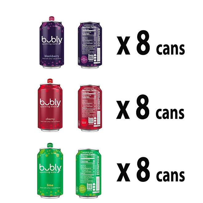 bubly Sparkling Water Variety Pack, 12 fl. oz., 24 pk. - Image 4