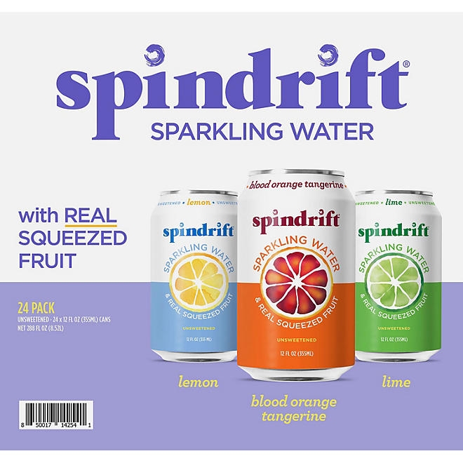 Spindrift Sparkling Water Variety Pack 12 fl. oz., 24 pk. - Image 2