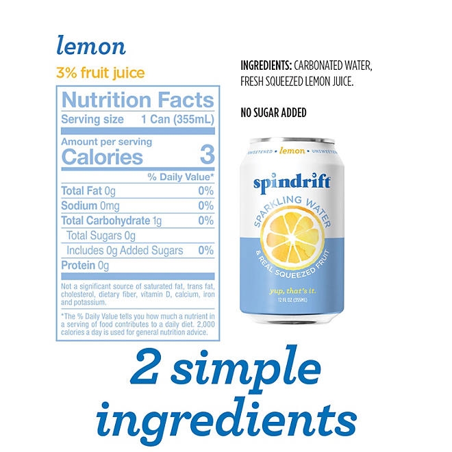 Spindrift Sparkling Water Variety Pack 12 fl. oz., 24 pk. - Image 3