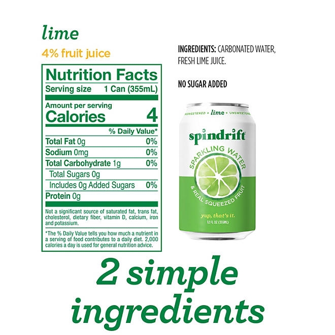 Spindrift Sparkling Water Variety Pack 12 fl. oz., 24 pk. - Image 4