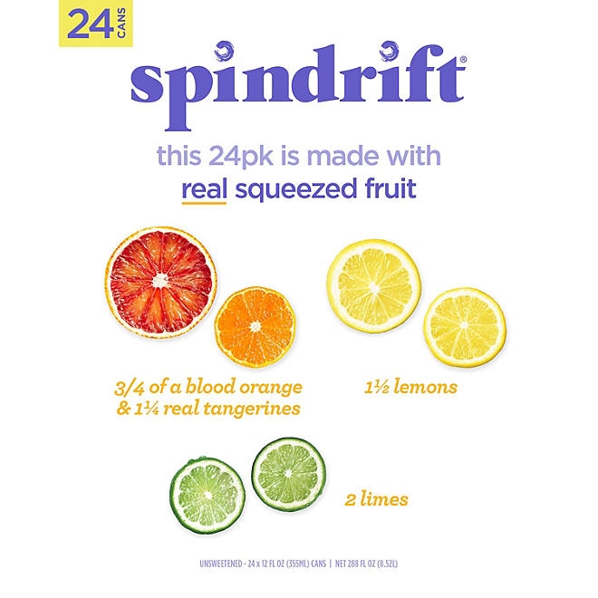 Spindrift Sparkling Water Variety Pack 12 fl. oz., 24 pk. - Image 6