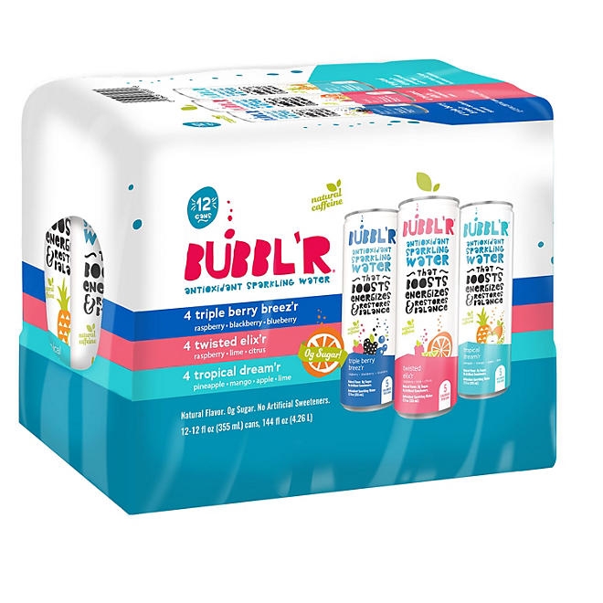 BUBBL'R Sparkling Water Variety Pack, 12 fl. oz., 12 pk. - Image 10