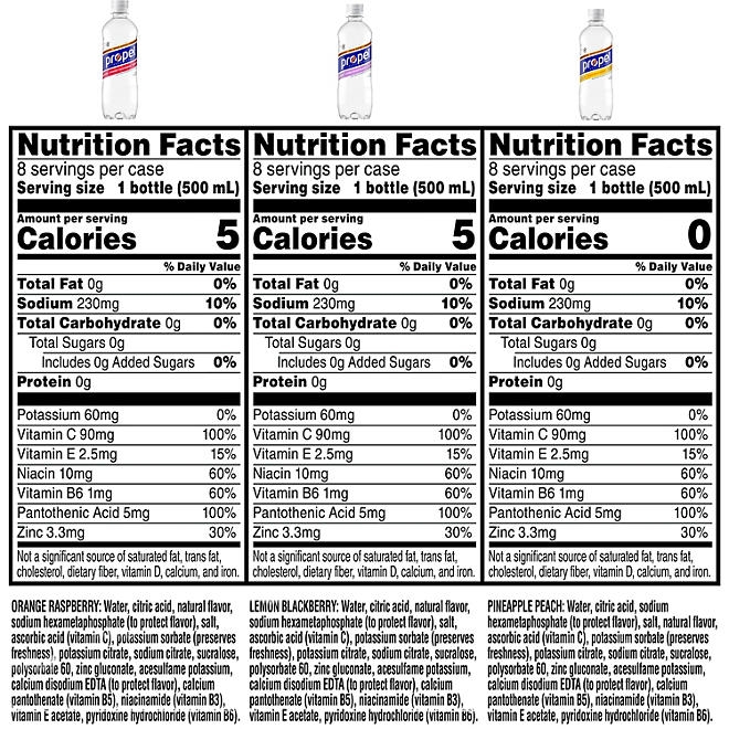 Propel Immune Support Zero Sugar Variety Pack 16.9 fl. oz., 24 pk. - Image 3