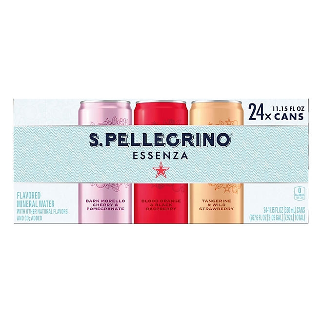 S.Pellegrino Essenza Flavored Mineral Water Variety Pack, 11.15 fl. oz., 24 pk. - Image 2
