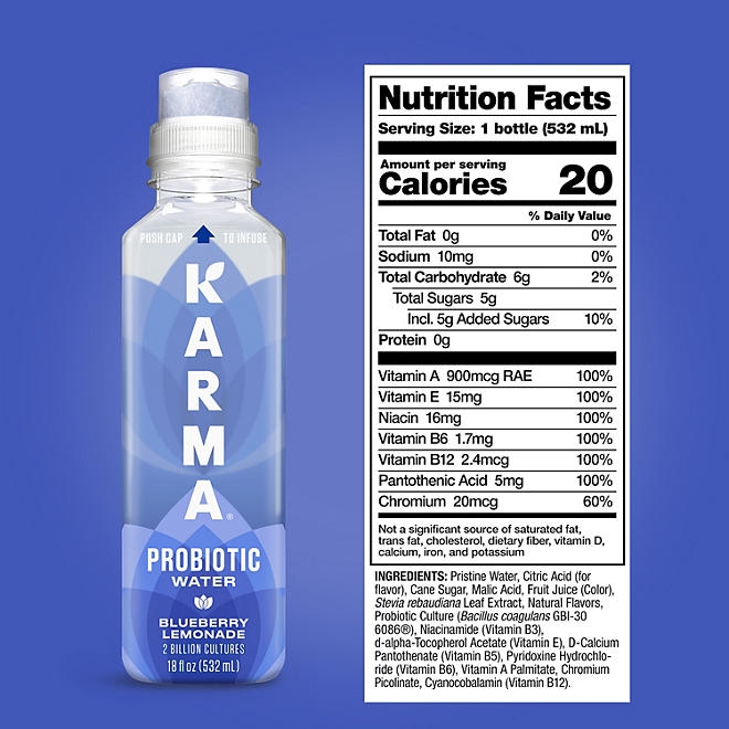 Karma Probiotic Water Variety Pack 18 oz., 12 pk. - Image 5