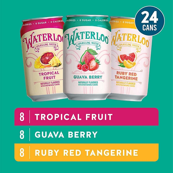Waterloo Sparkling Water Variety Pack 12 fl. oz., 24 pk. - Image 4