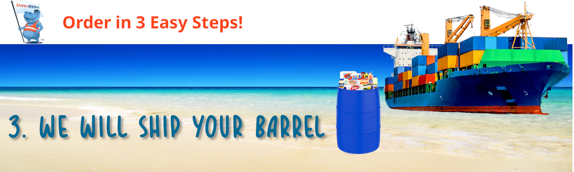 Step 3 of Three easy steps to ordering your barrel! | Shippo Hippo | https://shippohippo.com